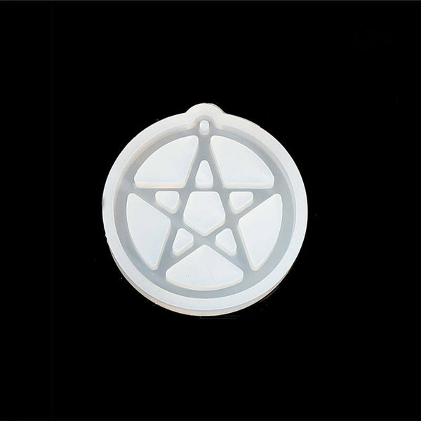 Silicone Pentagram Silicone Pendant Mould Pentacle Jewellery Resin Epoxy Casting