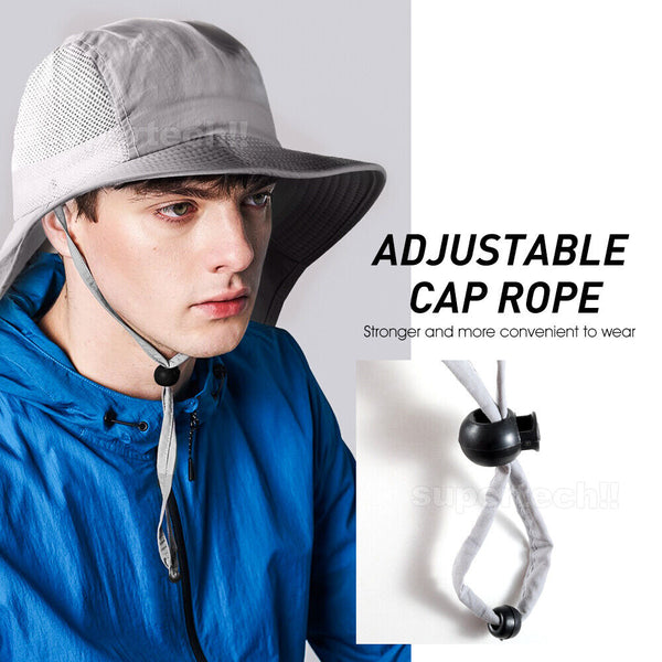 Neck Flap Cap Outdoor Hiking Fishing Hat Sport Sun Protection Wide Brim Cover