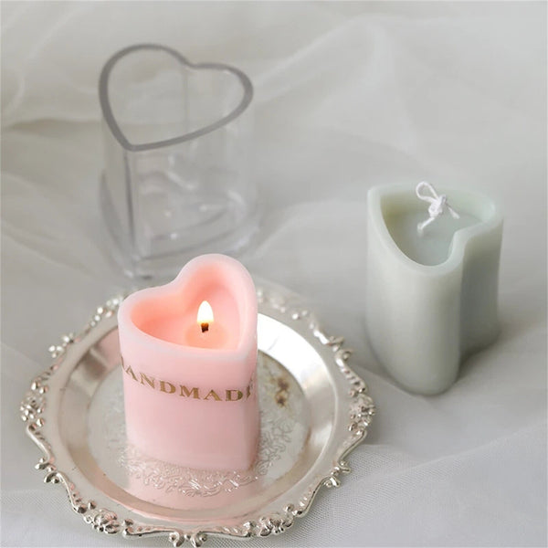 3D Hot Love Heart Candle Mould Soap Aromatherapy Candle Mold Craft Making DIY AU