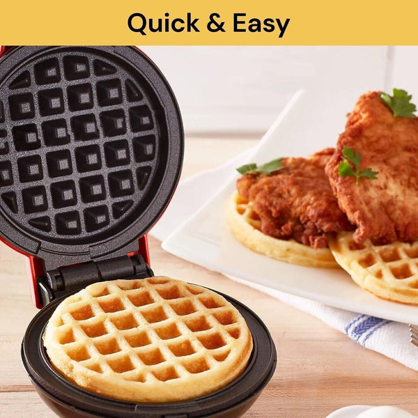 Mini Waffle Maker Non Stick Baking Pan Pancake Heating Breakfast Making Machine
