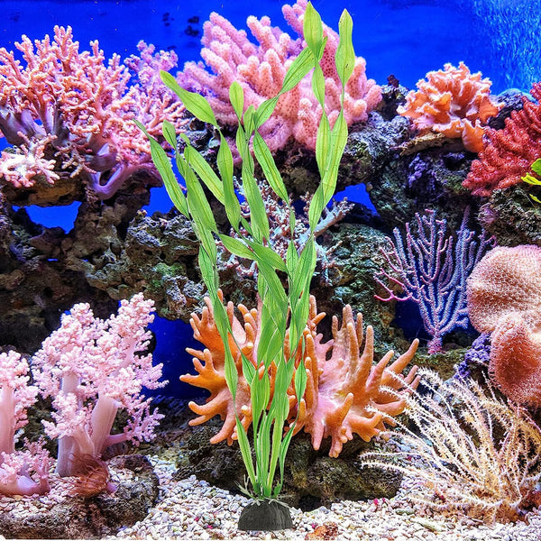 10/20PCS Artificial Plastic Water Grass Plants Fish Tank Decor Aquarium Ornament
