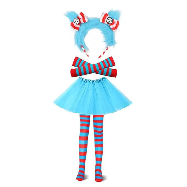 Cat in the Hat Costume Kids – Thing 1 Thing 2 Dr Seuss Book Week Outfit Set