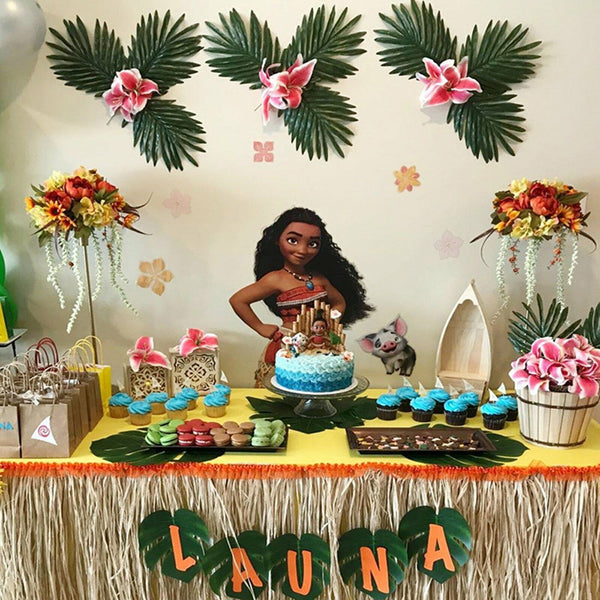 24Pcs Tropical Hawaiian Artificial Palm Monstera Leaves Party Fake Luau Decor AU