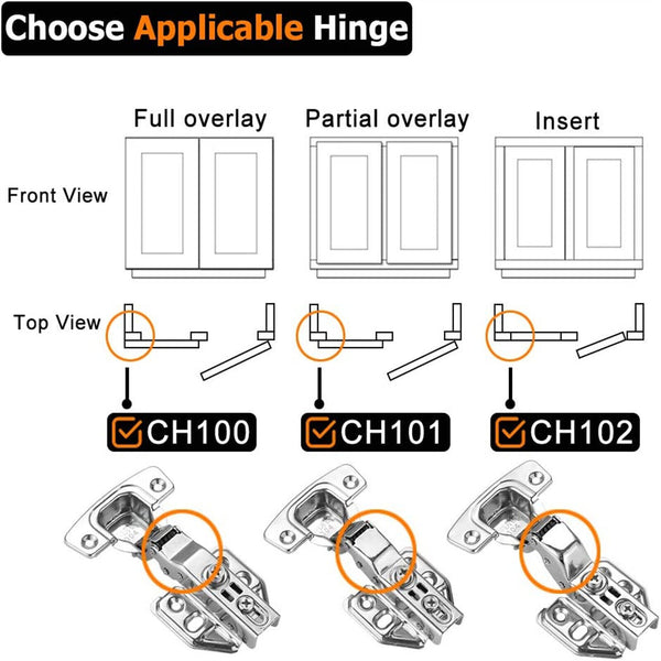 10-50PCS Door Hinge Cabinet Cupboard Hinges Soft Close Full Overlay Wardrobe AUS