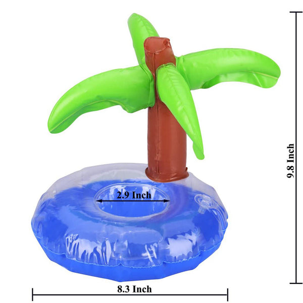 12X Inflatable Floating Drink Cup Can Beer Holder Bath Beach Party