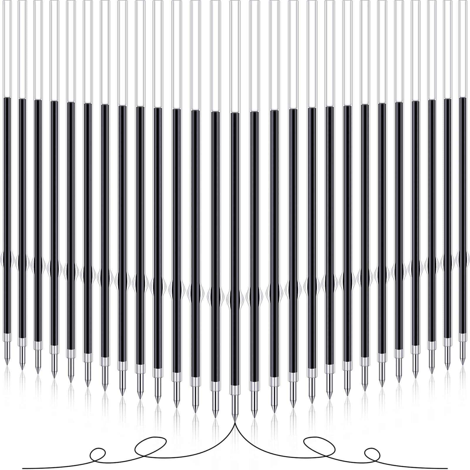 100 Pcs 0.7mm Refills for Retractable/Press Ballpoint Pens. Blue Instru AU STOCK