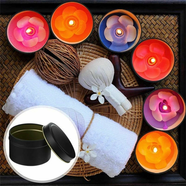 16-160X Candle Making Tins Candle Jars 100ml Metal For Wax Soy Making Container