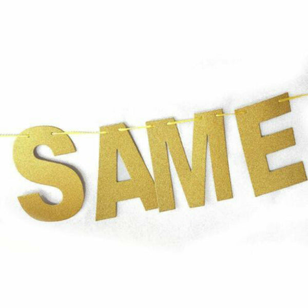 SAME PENIS FOREVER Glitter Gold Bunting Banner Hens Night Bachelorette Party AU