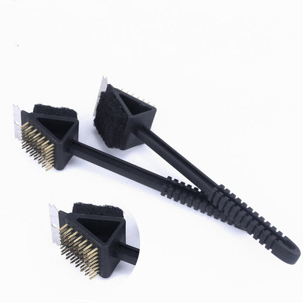 3 in 1 Cleaner Cleaning Handled Tool Long Scraper BBQ Grill Barbecue Brush