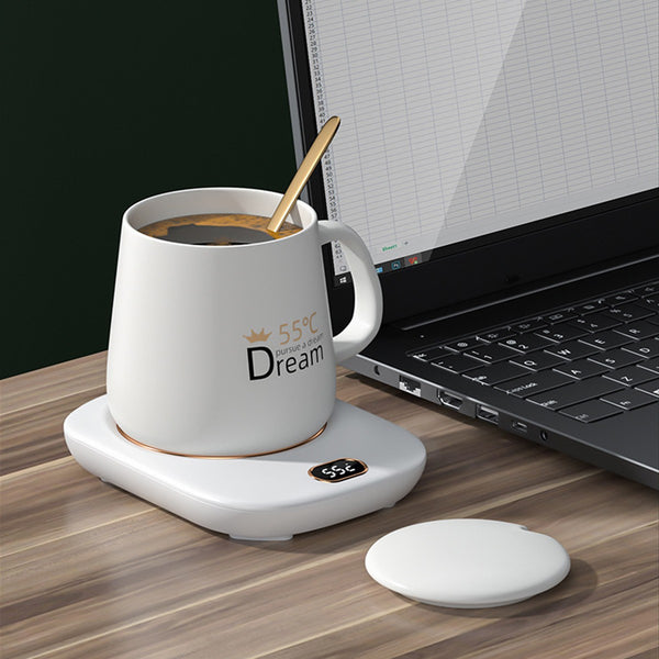 USB Heated Cup Warmer 3 Temperature Coffee Mug Warmer Pad for Desk Office