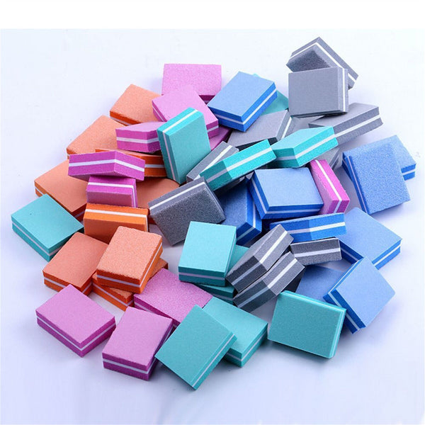 50PCS Mini Nail File File Beauty Polishing Block Nail Polish Nail Sanding Buffer