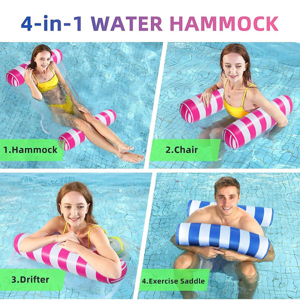 Portable Floating Water Hammock Toy Swimming Chair Inflatable Float Pool Bed