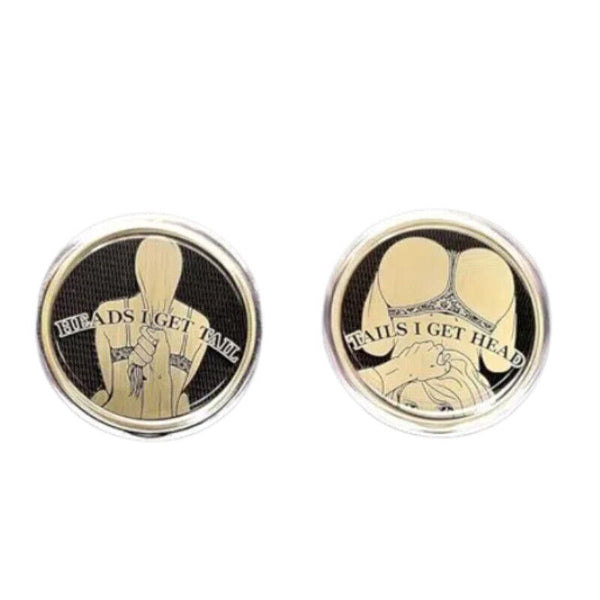 Funny Heads and Tails Coins Double Side Coin Adult Lucky Token Date Night Ideas