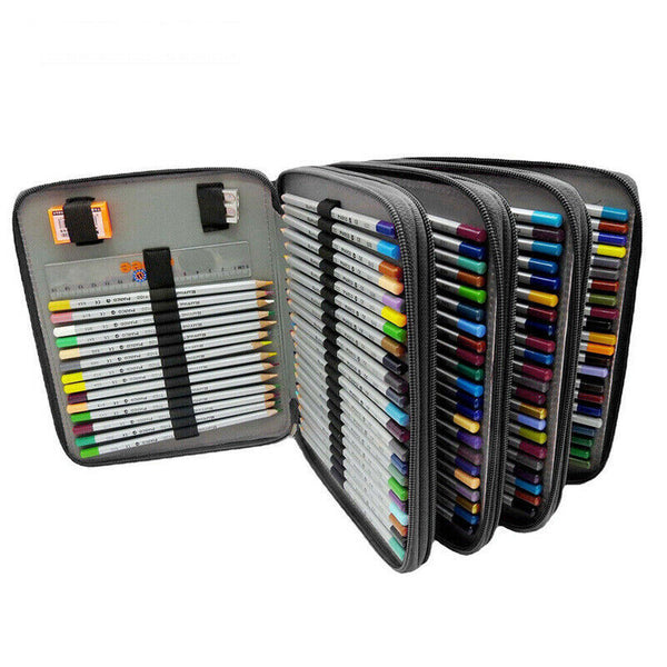 Large 168 Slot Pencil Case Foldable Storage Organizer Pen Makeup Bag Capacity