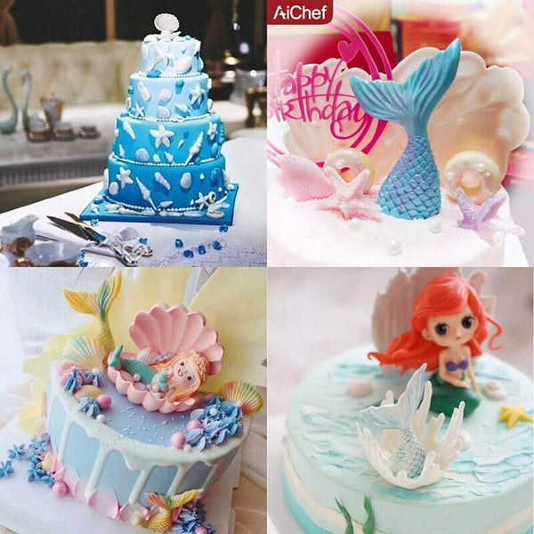Silicone Mermaid Tail Cake Fondant Mold Chocolate Baking Mould Decor Sugarcraft