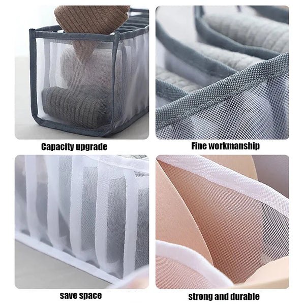 3pcs Drawer Divider Closet Underwear Socks Bra Organizer Container Storage Box