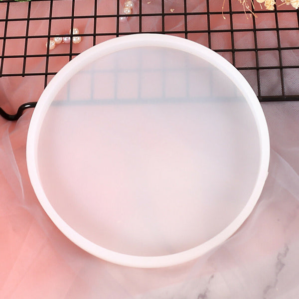 Resin Casting Mold Silicone Jewelry Agate Making Mould Tool Craft Round Coaster