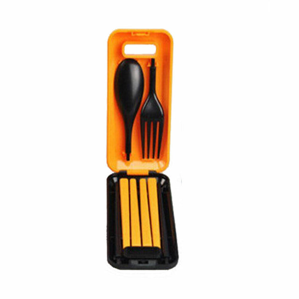Portable Dinnerware Set Fork Folding Tableware Cutlery Chopsticks Travel