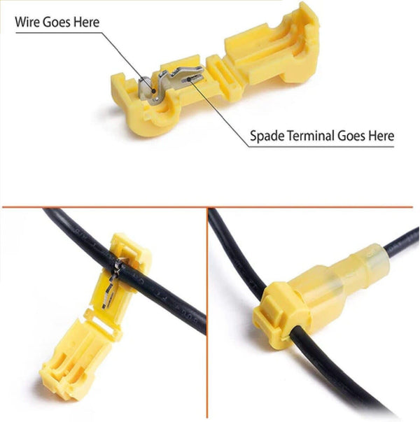 T-Tap Wire Connector Cable Crimp Quick Splice Red And Blue Wire Terminals 60pcs