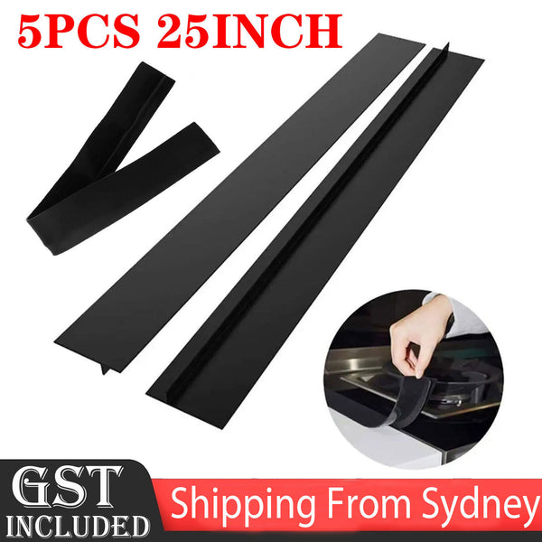 5PCS Kitchen Stove Counter Gap Silicone Cover Filler Strip Guard Seal Slit Tape