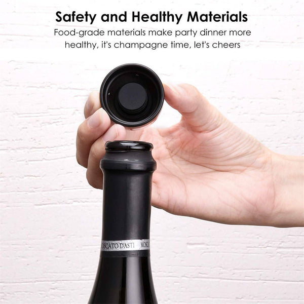 2x Silicone Sealed Champagne Stopper Red Wine Bottle Preserver Vacuum Plug Tools