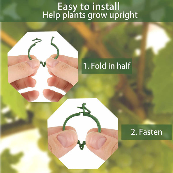 200PCS Tomato Greenhouse Ties Veggie Plant Support Clips Garden trellis Stake AU