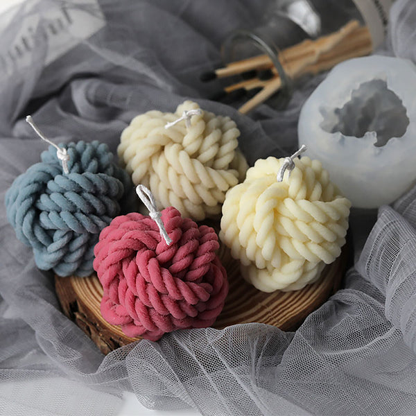 DIY Candles Mould Woolen Ball Wax Candle Mold Aromatherapy 3D Silicone Moulds AU