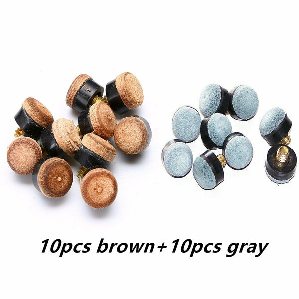 Commercial Quality Soft Pool Snooker Billiards CUE TIPS Screw On Type 10mm AU