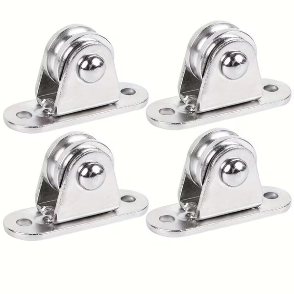 4PCS Pulley Block Wall Ceiling Mount Bearing Pulley Wheel Silent Fixed Pulley
