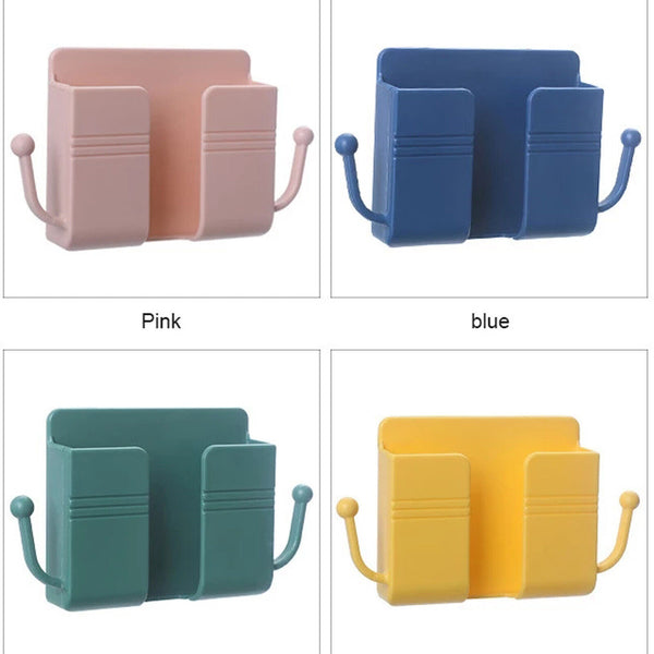 8PCS Wall Mounted Phone Remote Control Stationery Holder Storage Box Organizer