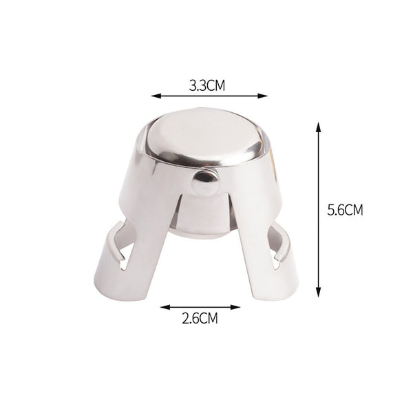 Reusable Bottle Wine E2 Sparkling Sealer Champagne Stopper Stainless Steel Plug