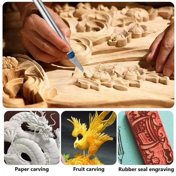 16 PCS Hobby Knife Kit Set Modelling Pen Knife Blades Art Craft Stencil Knives