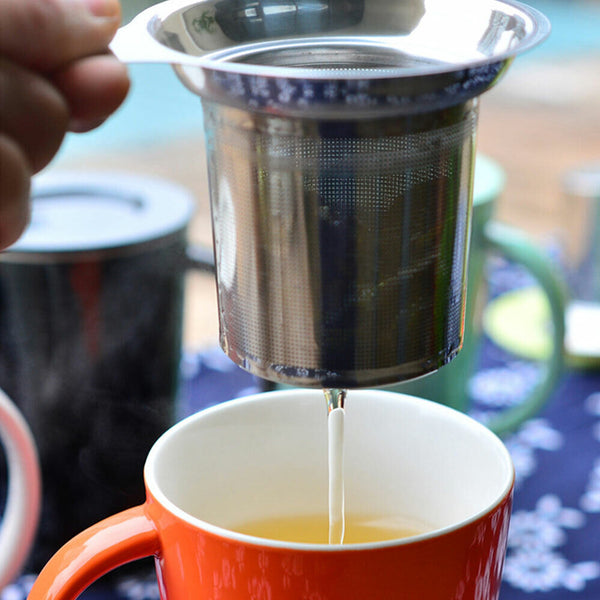RAU Tea Mesh Infuser Stainless Steel Strainer Mug Keeps warm Filter