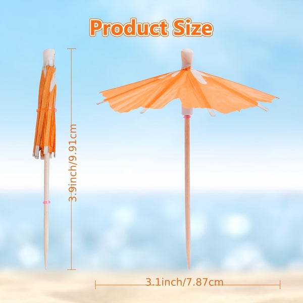 50-500pcs Cocktail Umbrella Fruit Picks Party Drinks Bar Parasols Hawaii Sticks