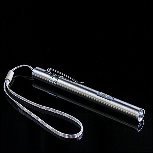 TACTICAL FLASHLIGHT SMALL LED Torch Light Mini Pen MICRO USB Rechargeable TINY