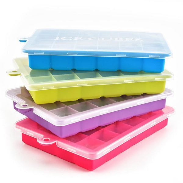Silicone 24 Grids Ice Cube Tray Mold Maker Tool Square