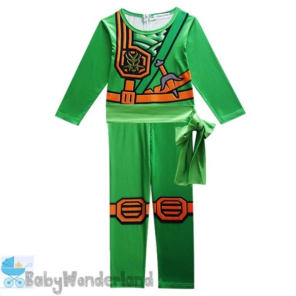 Boys Lego Ninjago Ninja Costume Jumpsuit Mask Gloves Cosplay Book Week Halloween