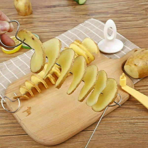 Potato Twister Tornado Slicer Spiral Chips Maker Manual Vegetable Cutter Machine