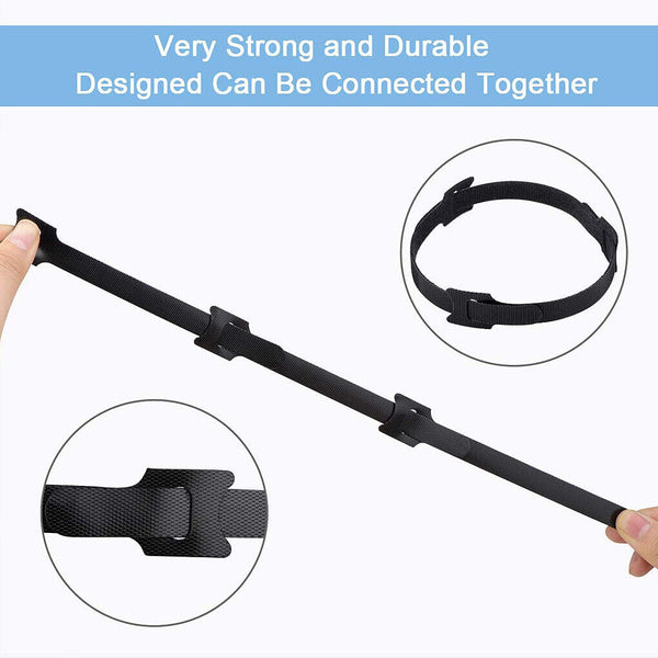 200PCS Reusable Cable Tie Nylon Hook Loop Strap Cord Ties PC TV Organiser New AU