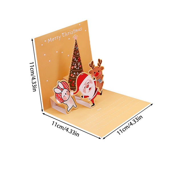 6 Pack 3D Pop Up Christmas Cards Pop Up Funny Christmas Greeting Cards