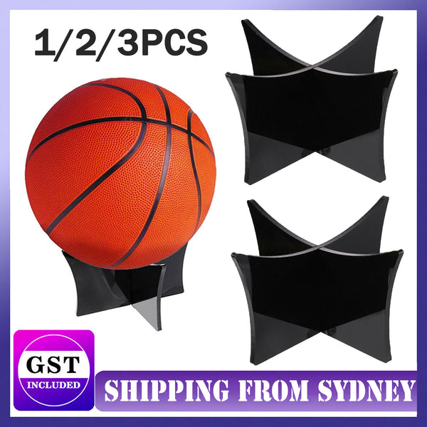 Football Ball Stand Display Black Acrylic Holder Soccer/Rugby/Basketball AU