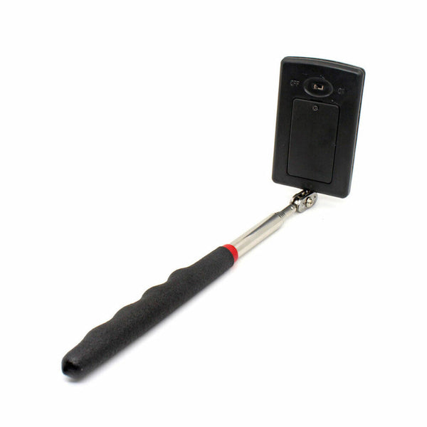 LED Inspection Mirror illuminate Extendable Telescoping Swivel Light Lighted