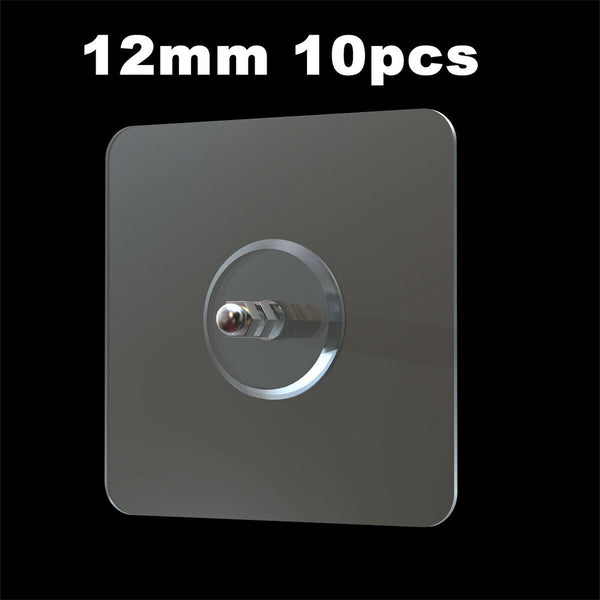 10PCS Punch-Free Self Adhesive Screw Sticker Wall Hanging Sucker Hook Nail New