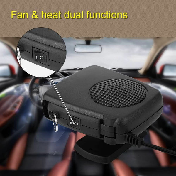 12V Portable Auto Car Heater Defroster Demister 150W Electric Heater Cooling Fan
