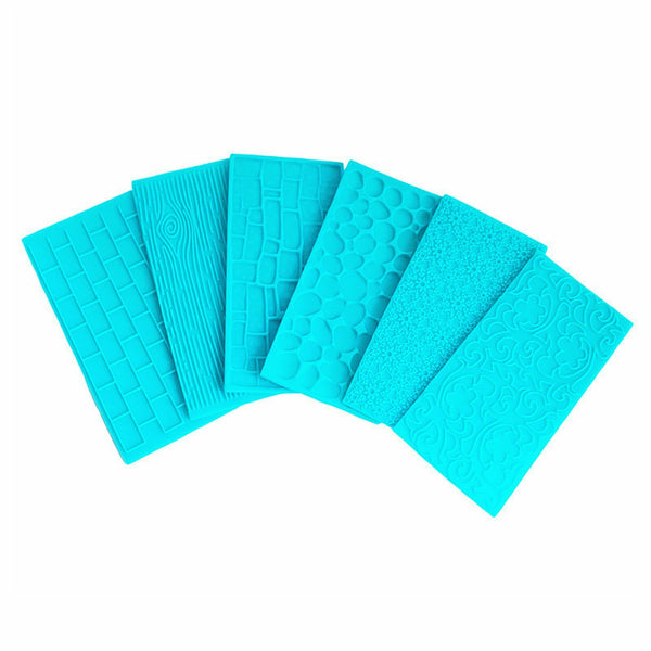 12PCS/Set Cake Mold Fondant Baking Tree Bark Brick Wall Bakeware Decor Mould AU