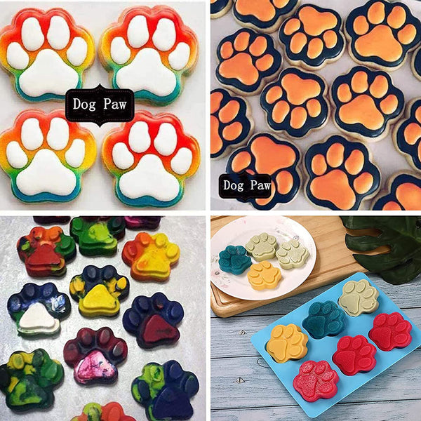 3PCS Silicone Puppy Dog Bone Baking Molds Ice Chocolate Biscuit Cookie Cake Mold