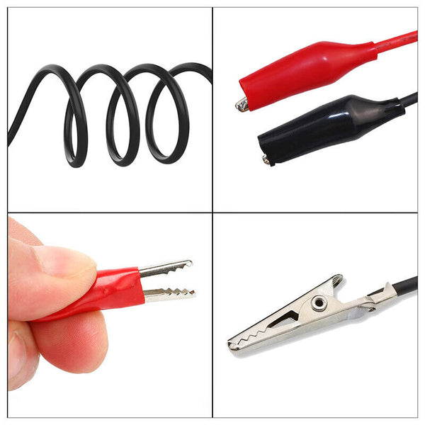 20PCS Electrical Alligator Clips Test lead Jumper Wire Crocodile Cable Wire AU