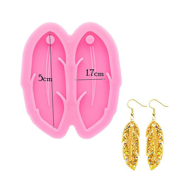 190Pcs Silicone Dream Catcher Feather Earring Resin Mold Jewelry Pendant Mould