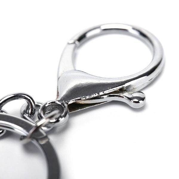 30x Swivel Keyring Lobster Clasps Keychain Key Ring Clasp Lanyard Trigger Silver
