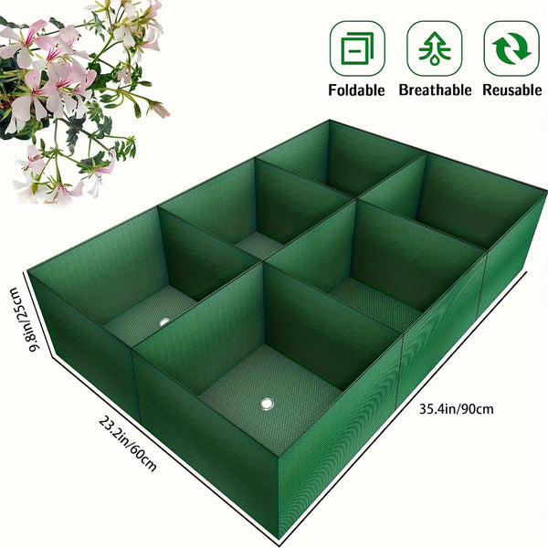 2X 6 Grid Planting Grow Bag Fabric Raised Bed Garden Planter Vegetable Plant Box